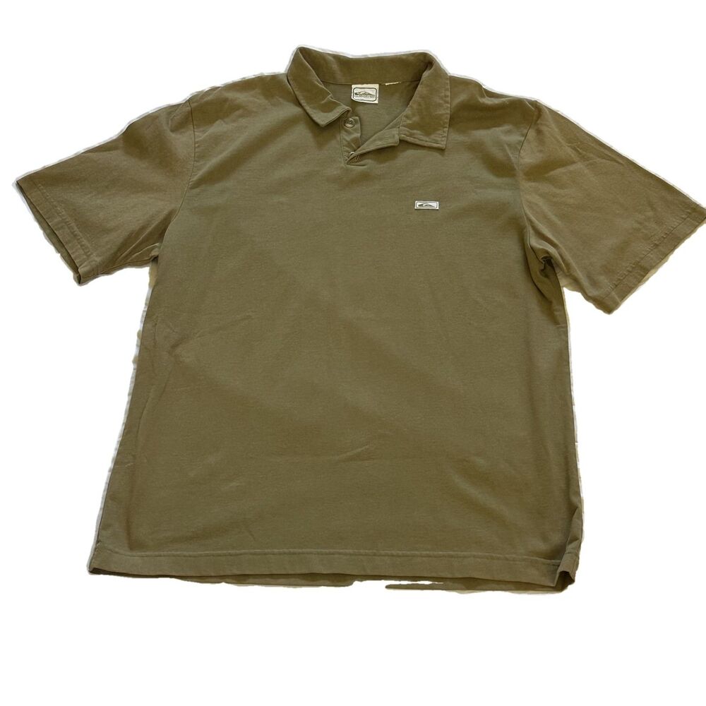 Quiksilver Olive Green Y2K Polo Shirt - Short Sleeve